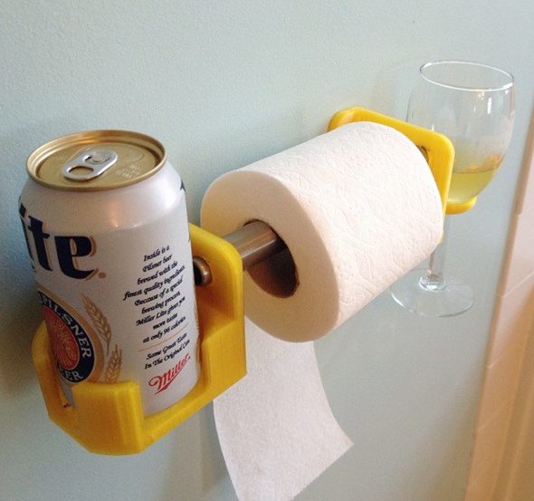 SOLIDink3d His and Hers Toilet Paper Holder Bathroom Product SOLIDink3d His and Hers Toilet Paper Holder Bathroom Product