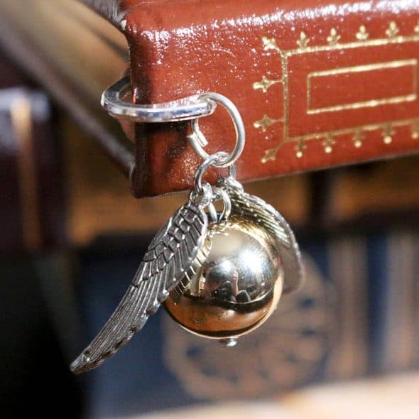 SteamWolf Golden Snitch Mini Metal Bookmark Charm SteamWolf Golden Snitch Mini Metal Bookmark Charm