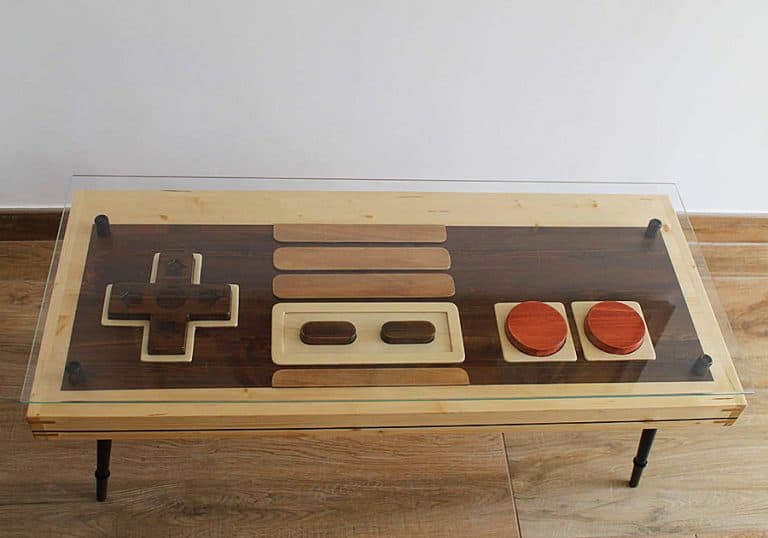 Artem Faber Design Nintendo Coffee Table Wall Art Fir Wood