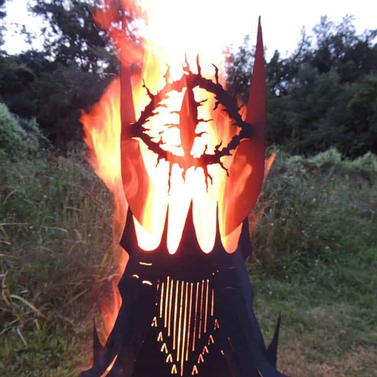 Imagine Metal Art Fire Pit Eye Tower Outdoor