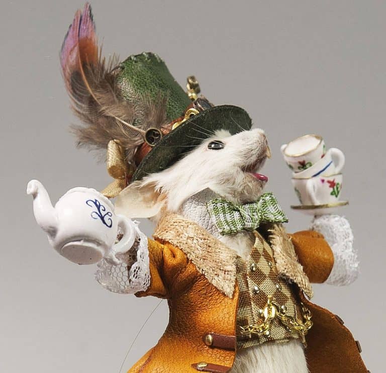 Le Heart Mad Hatter Taxidermy Mouse Unique Gift Idea