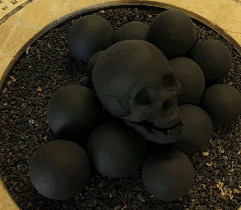 Myard Deluxe Human Skull Gas Logs Handwork