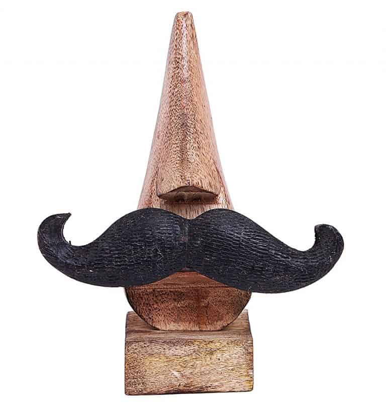 Sarangpur Wooden Spectacle Holder with an Amusing Mustache Hand Crafted Product