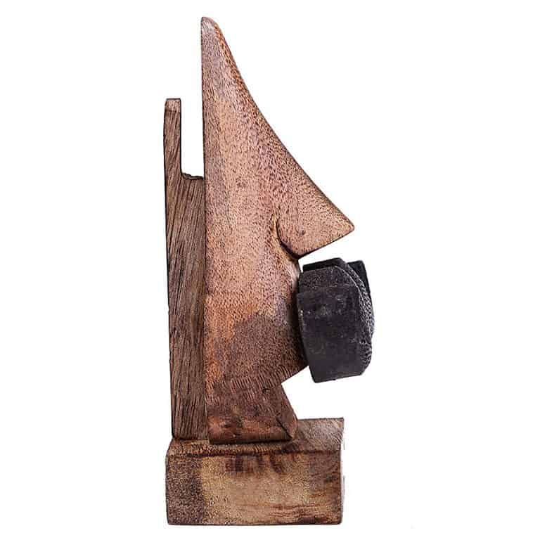 Sarangpur Wooden Spectacle Holder with an Amusing Mustache Tabletop Item