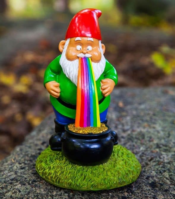 BigMouth Inc Lucky Rainbow Garden Gnome Outdoor Product BigMouth Inc Lucky Rainbow Garden Gnome Outdoor Product