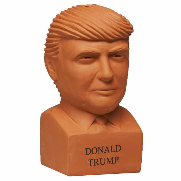 Chia Donald Trump Freedom of Choice Pottery Planter Display