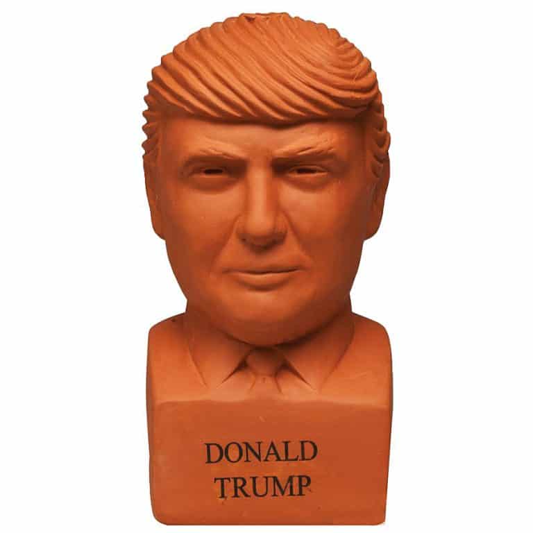 Chia Donald Trump Freedom of Choice Pottery Planter Garden