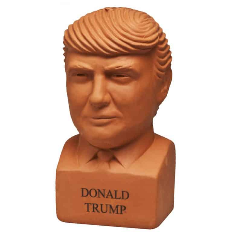 Chia Donald Trump Freedom of Choice Pottery Planter Handmade