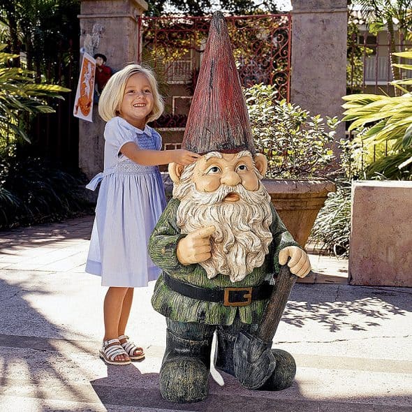 Design Toscano The Gigantic Garden Gnome Statue Hand Cast Design Toscano The Gigantic Garden Gnome Statue Hand Cast