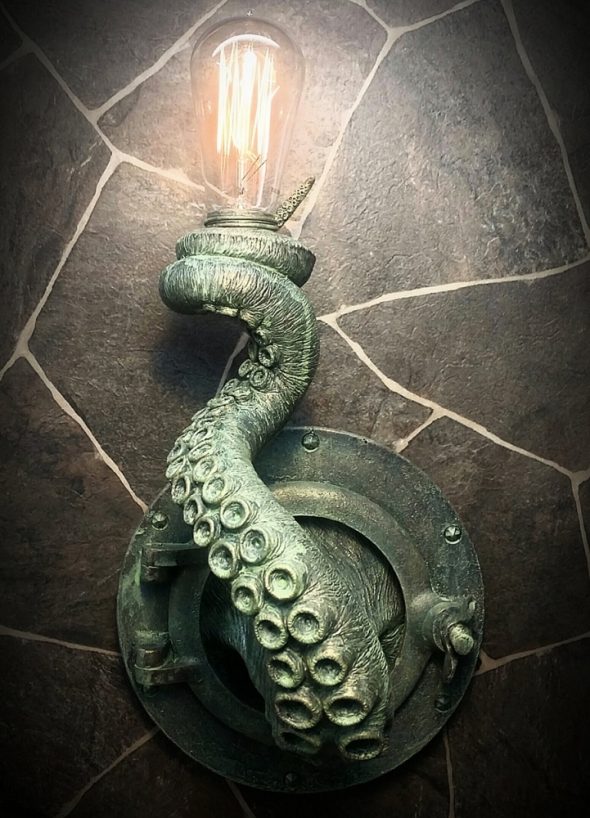 EpochCreations Tentacle Porthole Lamp Handmade Item EpochCreations Tentacle Porthole Lamp Handmade Item