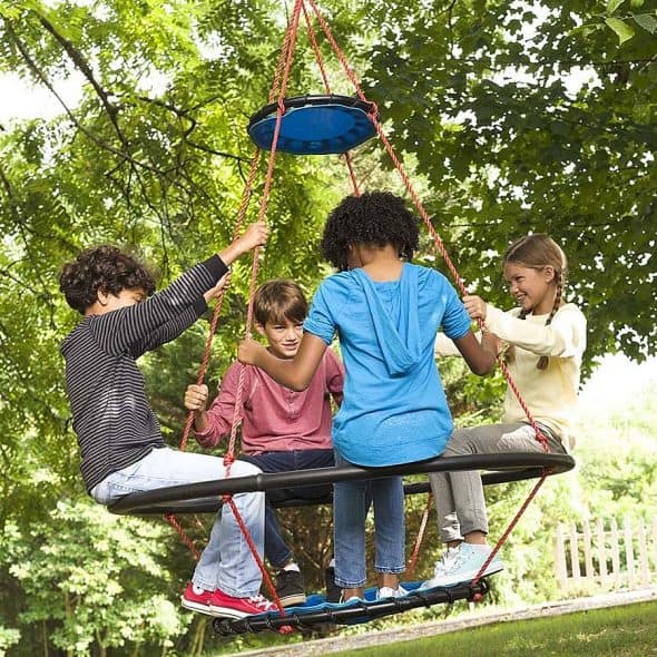 HearthSong Vortex Spinning Ring Swing Outdoor Play Toys HearthSong Vortex Spinning Ring Swing Outdoor Play Toys