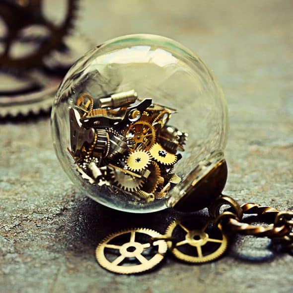 The Creaking Door Tick Tock Steampunk Necklace Accessory The Creaking Door Tick Tock Steampunk Necklace Accessory