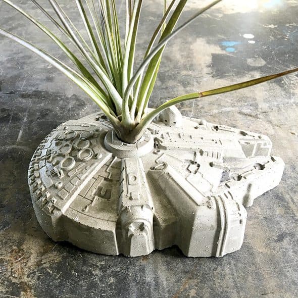 Anson Design Star Wars Millennium Falcon Concrete Planter Decorate Anson Design Star Wars Millennium Falcon Concrete Planter Decorate