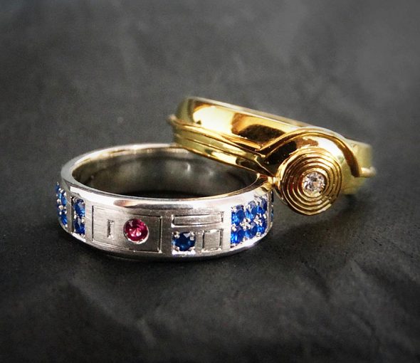 Juan Hidalgo Androids Wedding Rings Geek Jewelry Juan Hidalgo Androids Wedding Rings Geek Jewelry