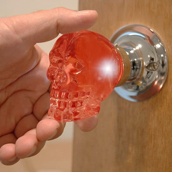 Krystal Touch Skull Passive Doorknob Interchangeable Knob Krystal Touch Skull Passive Doorknob Interchangeable Knob