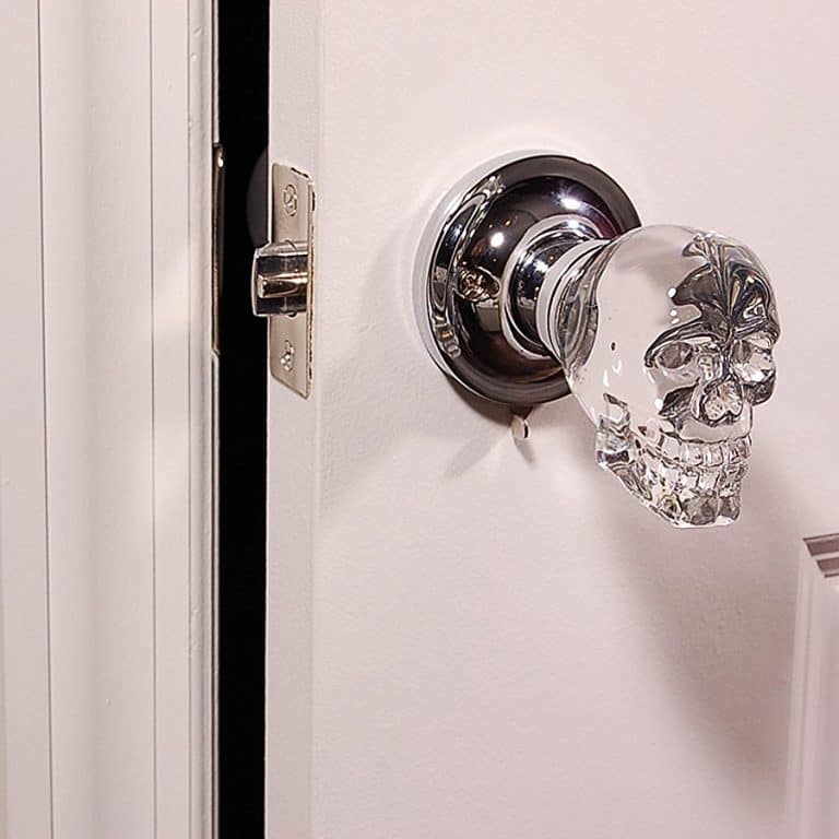 Krystal Touch Skull Passive Doorknob LED Backlight
