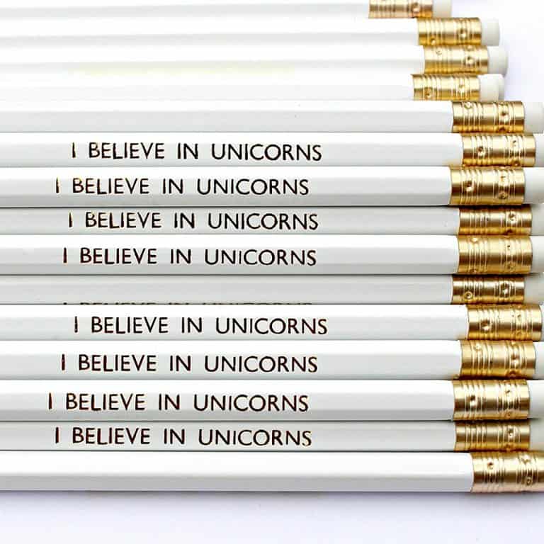 Lucy Made Me I Believe In Unicorns Pencil School Supply