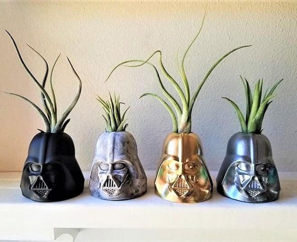 Redwood Stonework Darth Vader Inspired Planter Decoration Redwood Stonework Darth Vader Inspired Planter Decoration