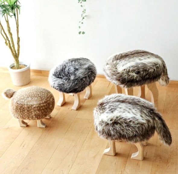 Animal Stool with Tail Stools Animal Stool with Tail Stools