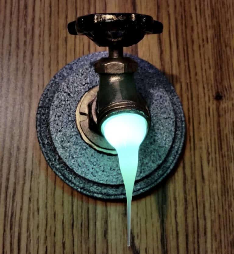 Resin Store Faucet LED Night Light Granite Stone