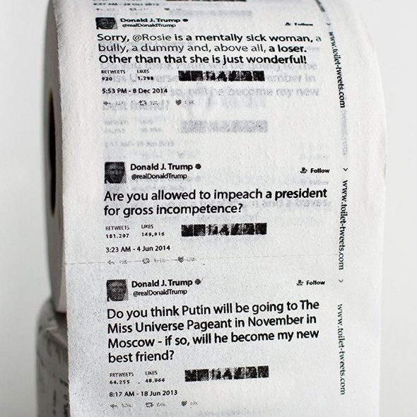 Toilet Tweets Donald Trump Classic Tweets Toilet Paper Bathroom Item Toilet Tweets Donald Trump Classic Tweets Toilet Paper Bathroom Item