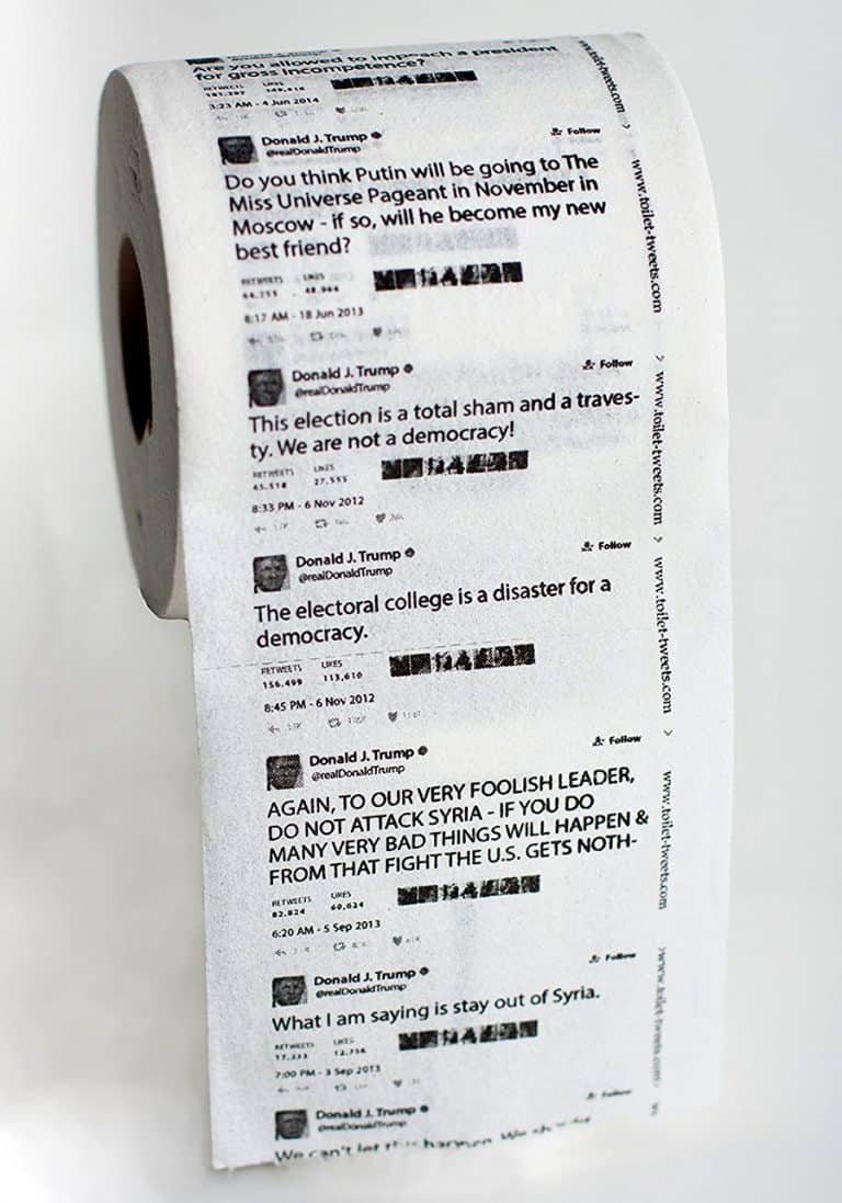 Toilet Tweets Donald Trump Classic Tweets Toilet Paper Hygiene Product