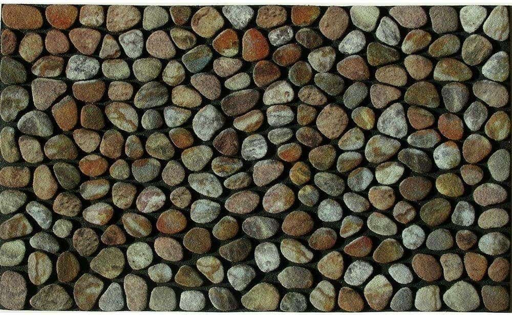 Apache Mills Pebble Beach 18 in. x 30 in. Recycled Rubber Door Mat Rectangular pebble textured door mat