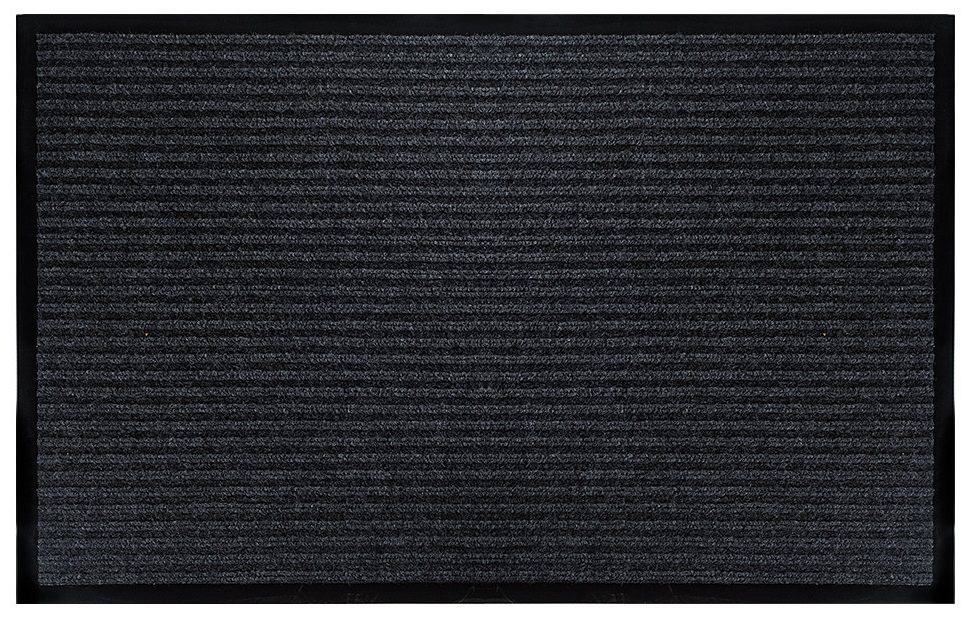 Fasmov Indoor Outdoor Entrance Rug Floor Mats Shoe Scraper Doormat Gray horizontally striped door mat