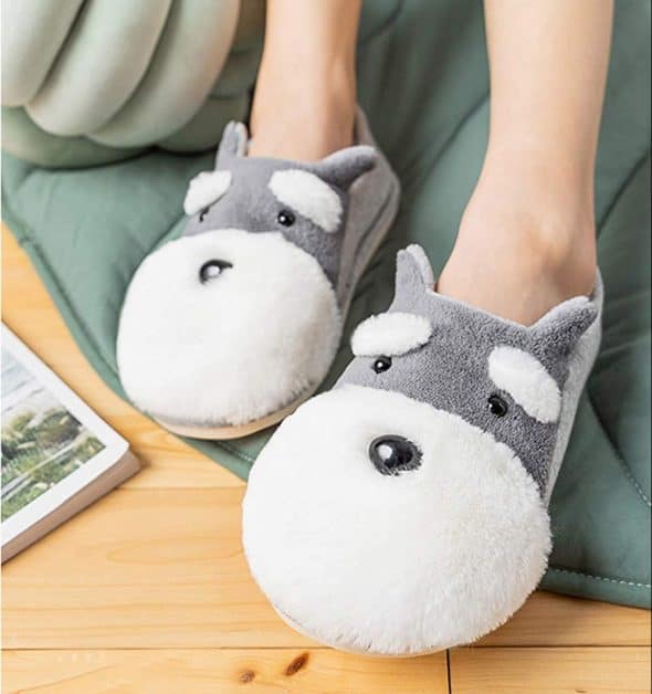 Cute Fuzzy Dog Slippers Cute Fuzzy Dog Slippers