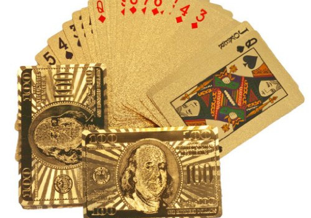 24k Gold Playing Cards. 