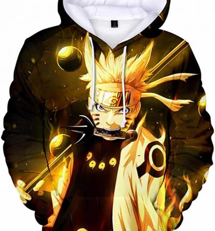 Men Hoodies Sweatshirt Outerwear Japanese Anime Naruto
