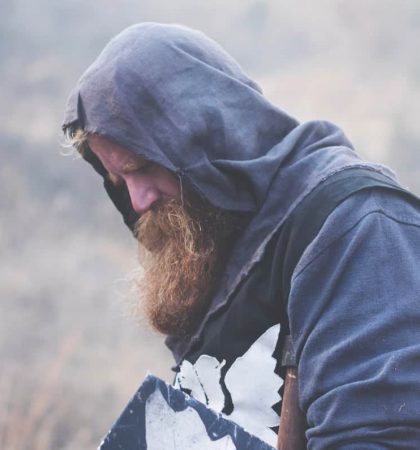 Men Hoodies Warrior's Medieval Hood