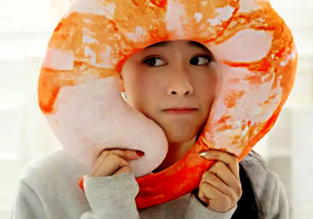 Cocktail Shrimp Neck Pillow NoveltyStreet