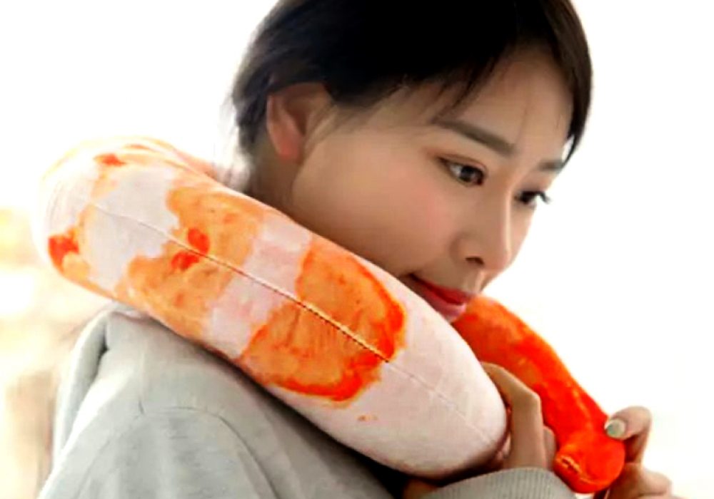 Cocktail Shrimp Neck Pillow NoveltyStreet