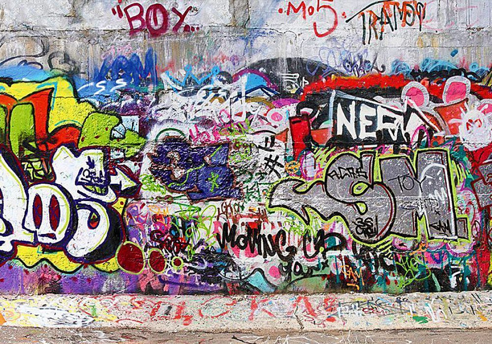 Cool Graffiti Photo Wall Mural - NoveltyStreet