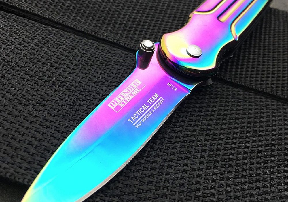 Defender Xtreme Rainbow Pocket Knife Set - Noveltystreet