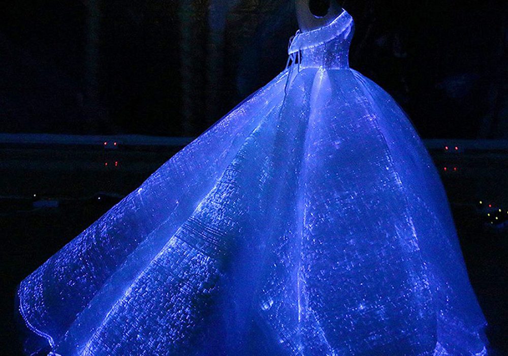 Fiber Optic Fabric Clothing Luminous Fiber Optic Wedding