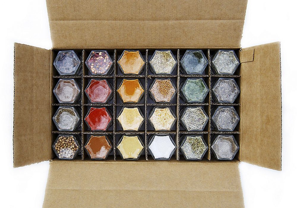 GneissSpice Hexagon Glass Spice Jars NoveltyStreet