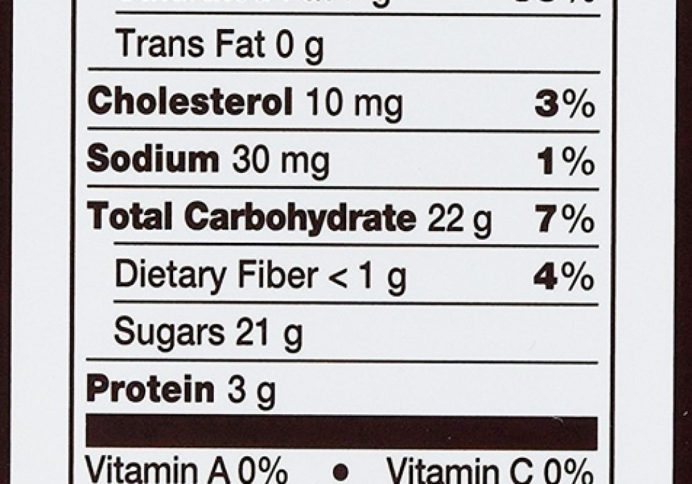 Chocolate Bar Nutrition Facts Label