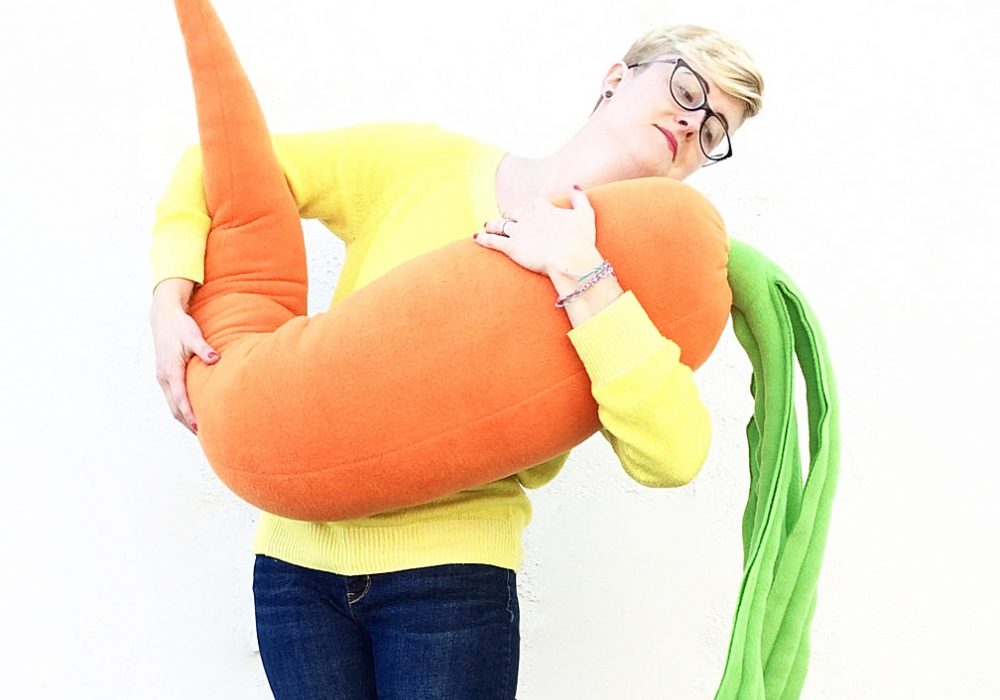 big carrot pillow