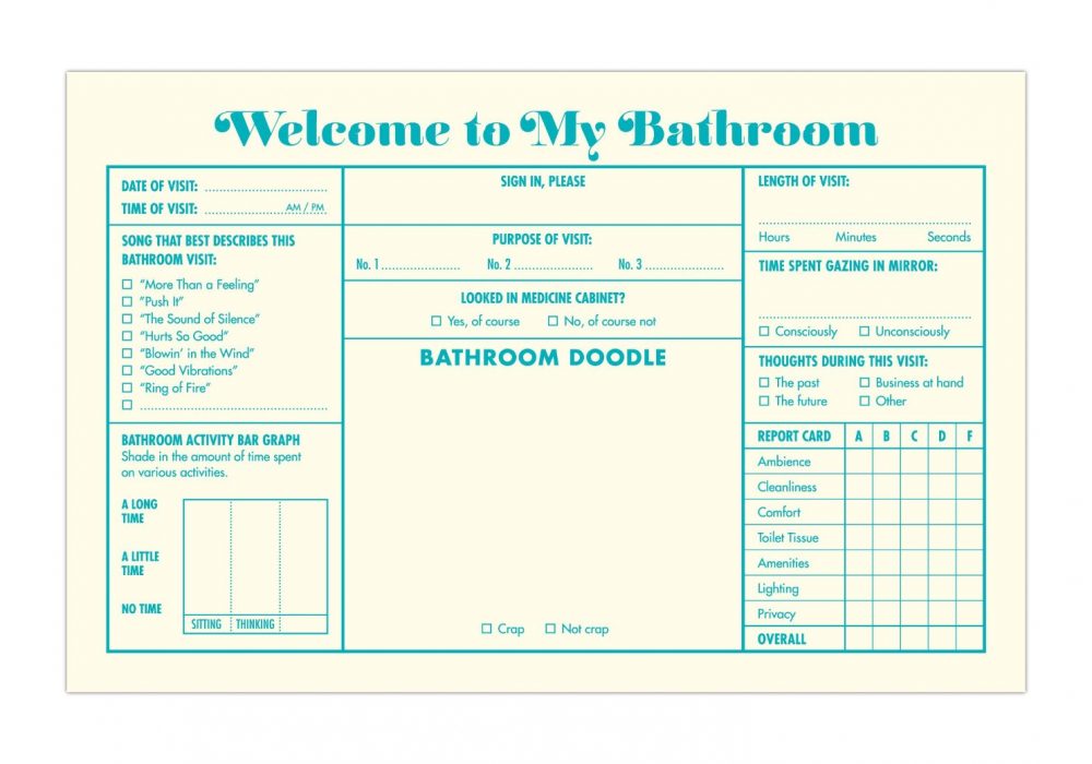 Knock Knock Bathroom Guest Book NoveltyStreet