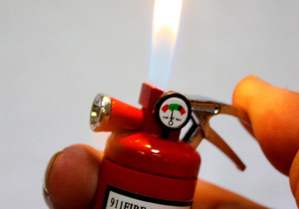 Mini Fire Extinguisher Lighter and Flashlight NoveltyStreet