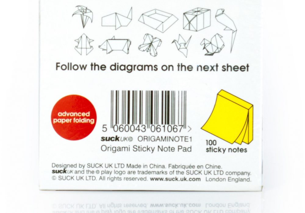 sticky note origami pdf