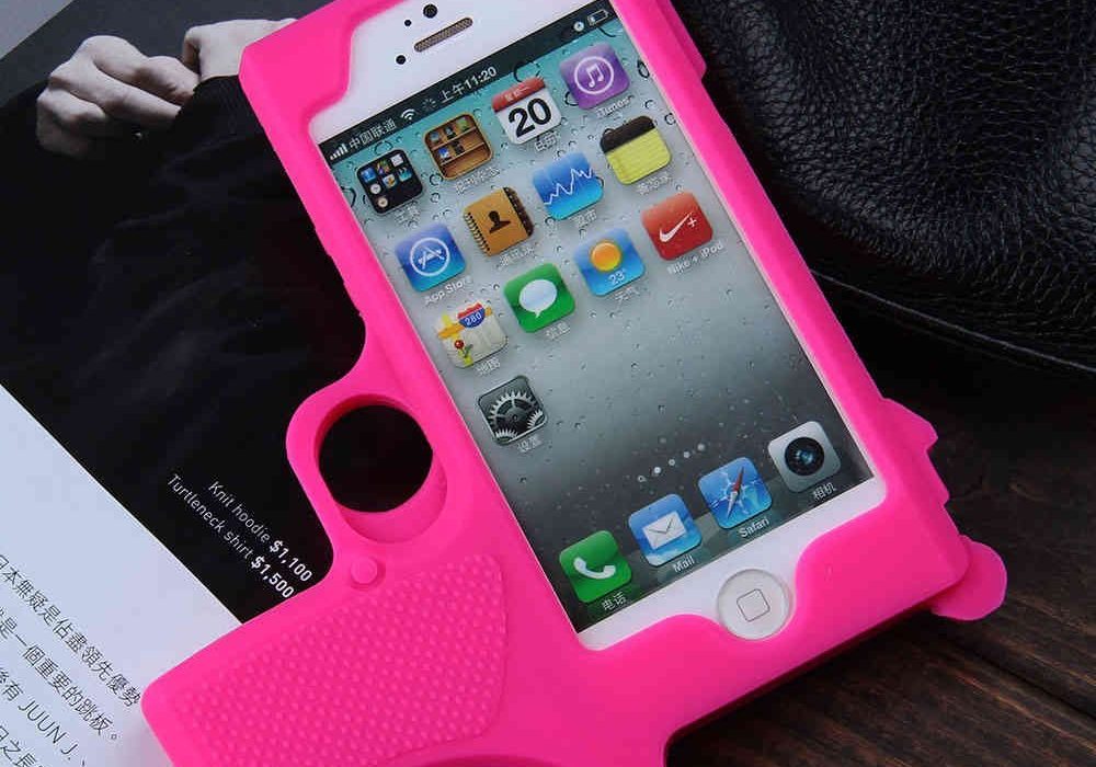 Raytop Gun Shaped Soft Silicone iPhone Cover NoveltyStreet