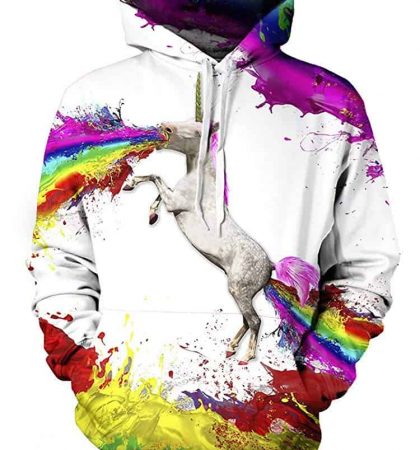 Hoodies & Sweatshirts Unicorn Vomit Poop Rainbow