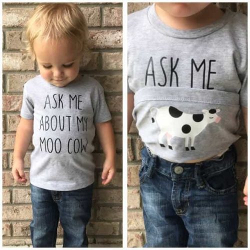 Toddler Shirt Ask Me About My Moo Cow