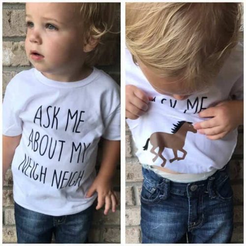 Toddler Shirt Ask Me About My Neigh Neigh