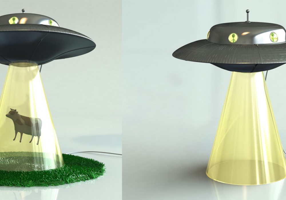 UFO Alien Abduction Lamp NoveltyStreet