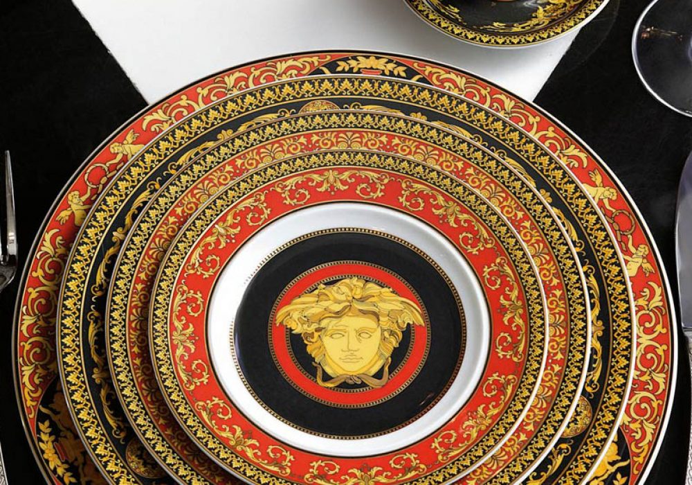 versace rosenthal medusa red